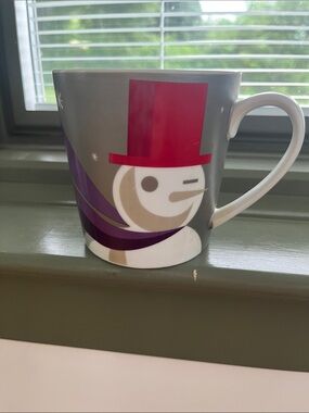 Starbucks White Mug with Subtle Red Rim